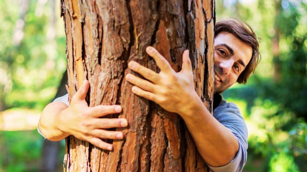 Hugging a tree for Prana increase